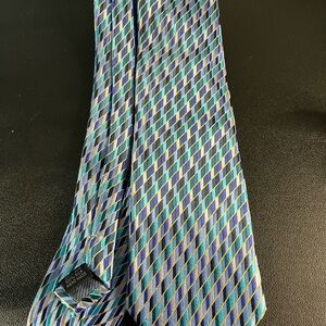 Valeriano Elegant Blue and Yellow Patterned Men's Tie